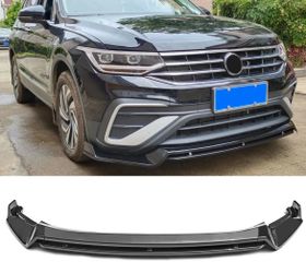 22-24 VW Tiguan S SE Base Front Bumper Lip Gloss Black