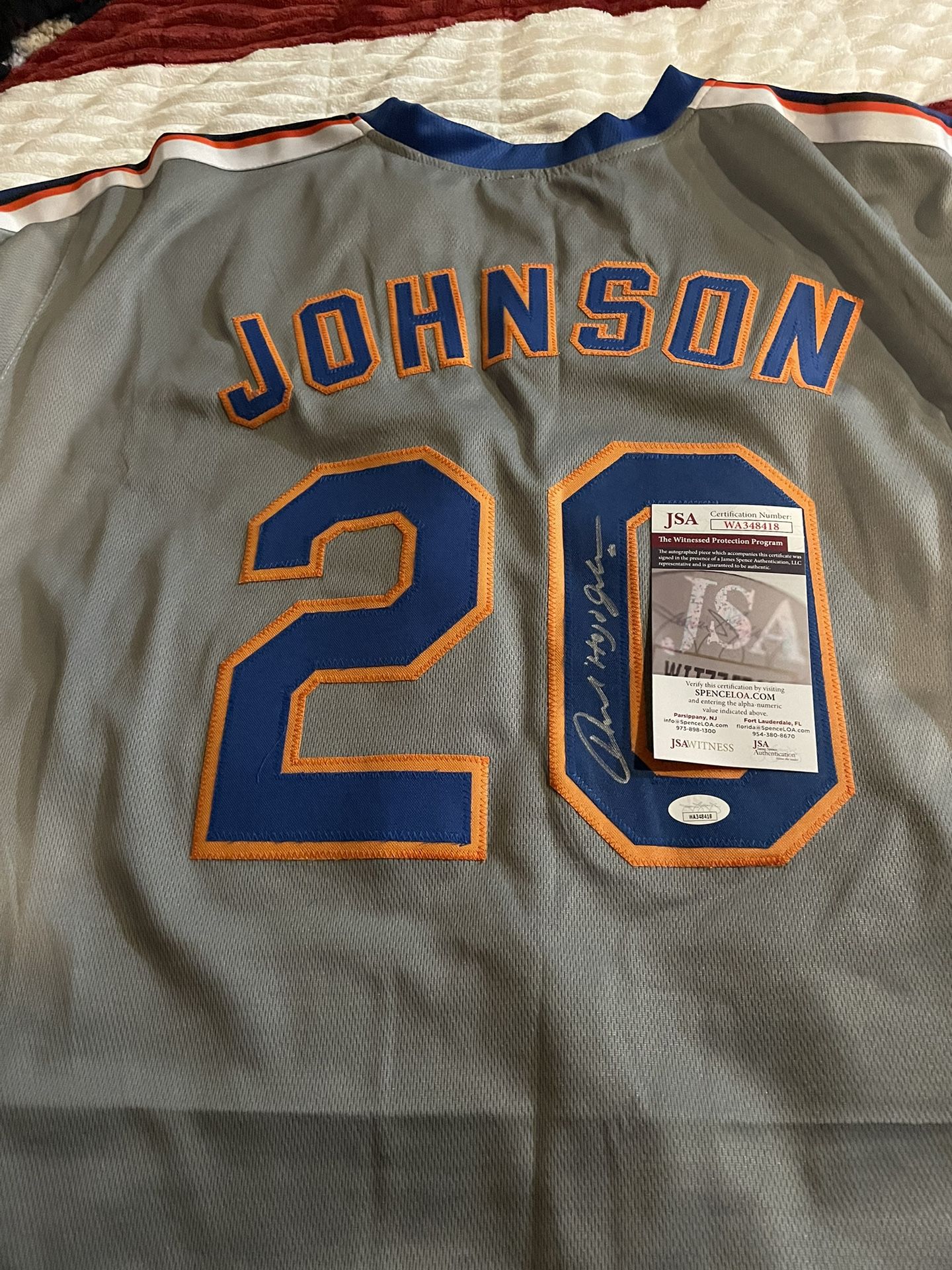 Bob Lilly Cowboys Legend Auto Jersey & Howard Johnson NY Mets