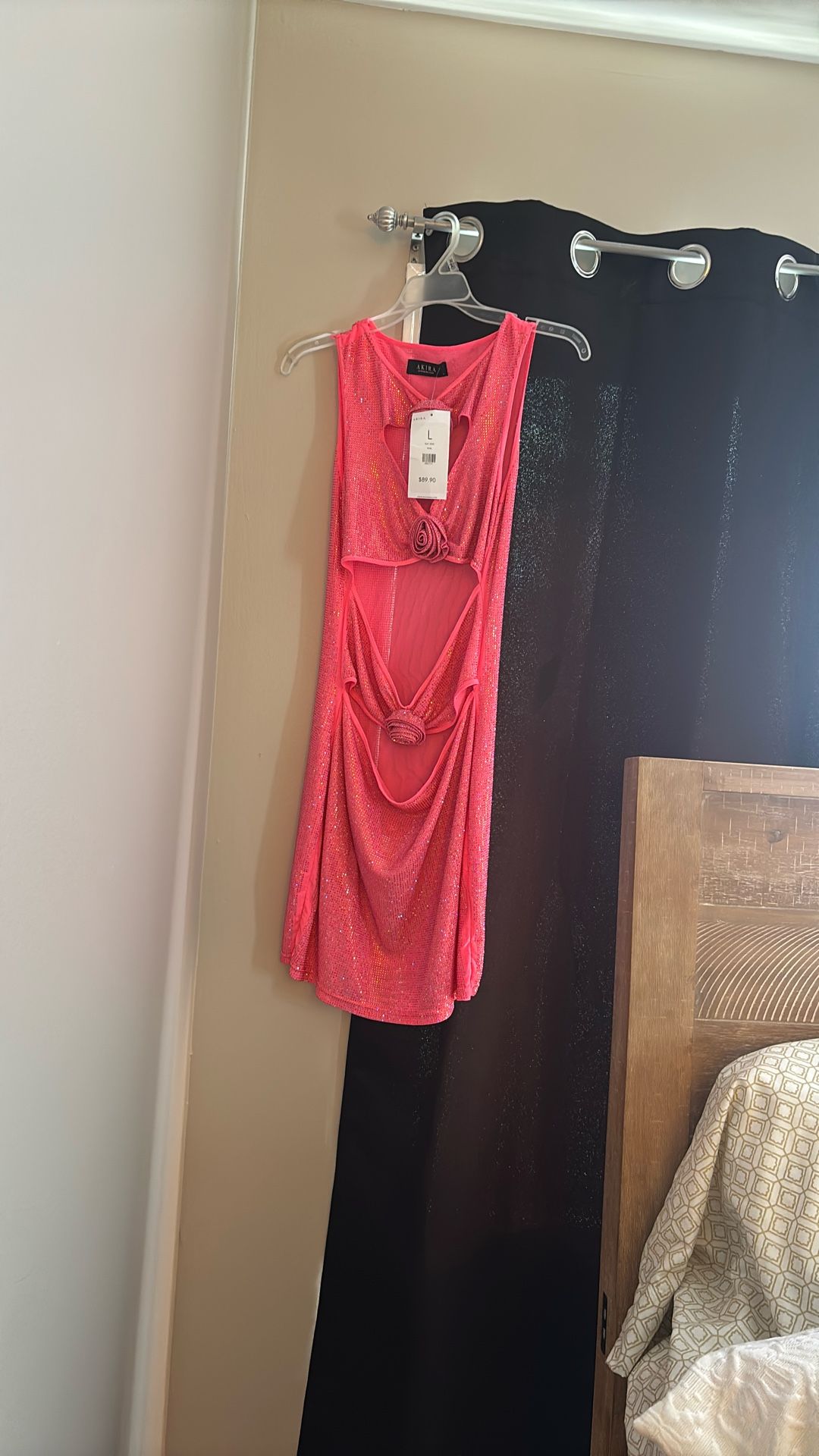 AKIRA Pink Bling Dress Size Large