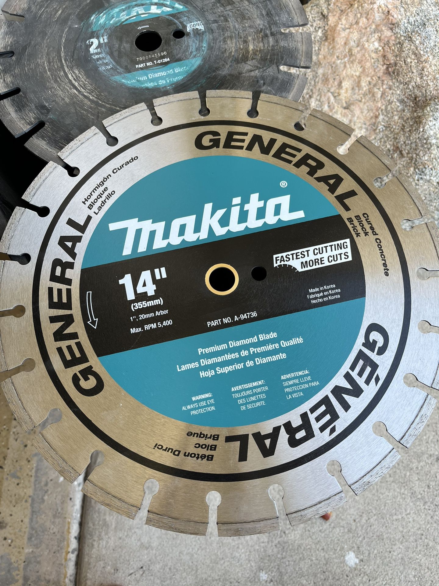 Makita 14” inch General Premium Diamond Blade (Have 2) 