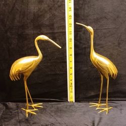 Vintage Dolbi Cashier 1980 Brass Egret Figurines 