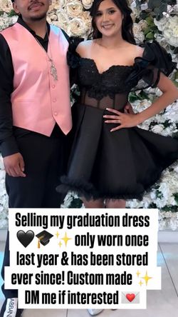 Custom Black Graduation/Prom Dress – Worn Once