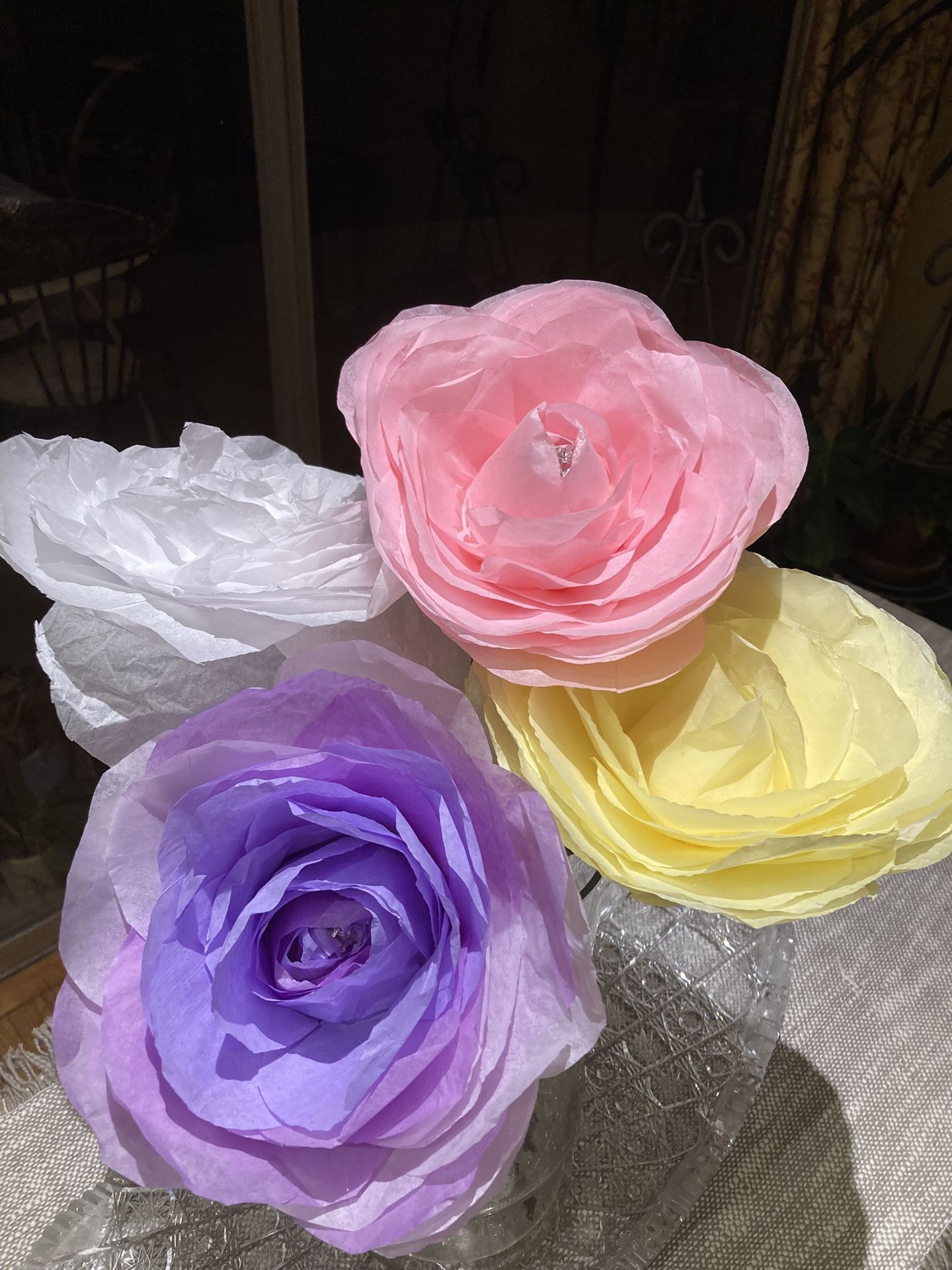 Huge Hand Made Roses- Party Centerpieces