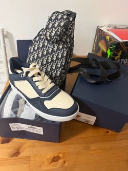 Dior Low-Top Sneakers Navy and Cream