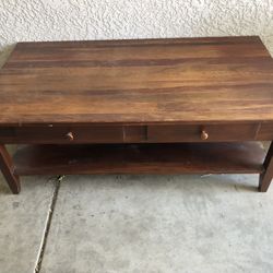 Solid wood Coffee Table With Drawers 