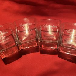 Canadian Club Whiskey Rock Glasses 