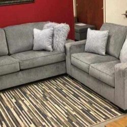 Altari Alloy Living Room Set Sofa And Loveseat 