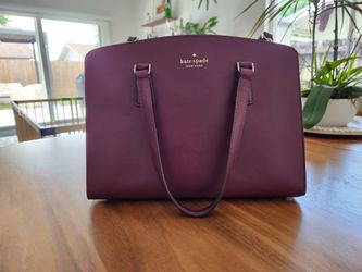 Kate Spade Perry Medium Leather Satchel - Grenache