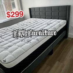 New Queen Bed Frame With Mattress 