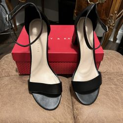 Black Open Toe Heels Size 10