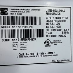 Kenmore Double Door Refrigerator 