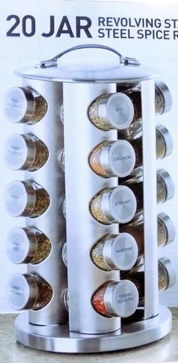 Kamenstein Revolving 20-Jar Countertop Spice or K-Cup Tower Organizer, Only Stand Not Including Jars