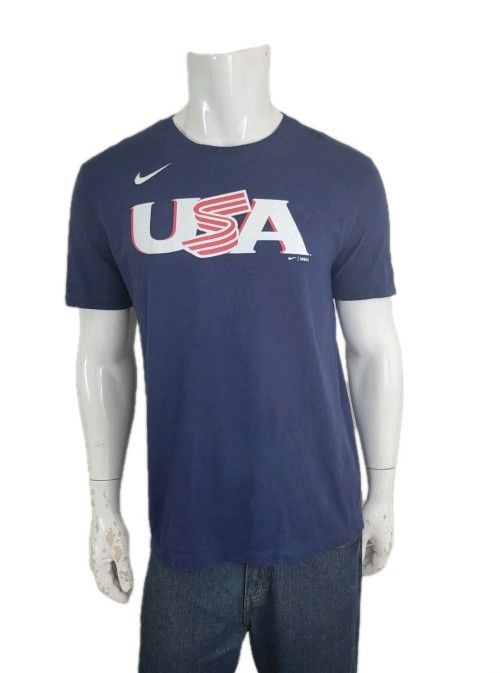 Nike Team USA World Baseball Classic Mookie Betts Blue Jersey T Shirt Size L