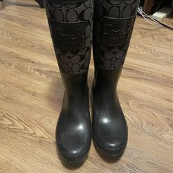 Coach Rainboots Size 9