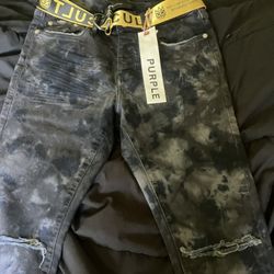 Purple jean + Cult Belt