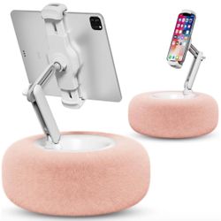 (1111-35) Tablet Stand Pillow, Compatible with 4.7"-13" Phone/Tablet, iPad, iPhone, Samsung, Google, Kindle, 360°Adjustable Phone Holder for Bed with