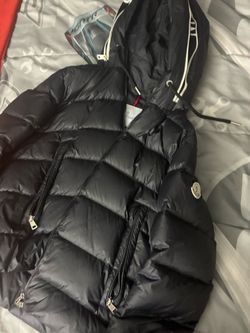 Moncler Black Puffer Down Jacket with Hood