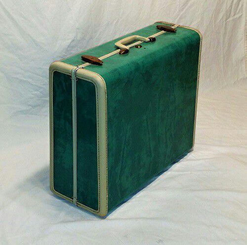 Vintage Samsonite Green Marble Suitcase