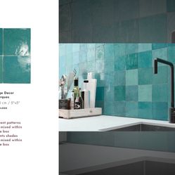 WOW Mestizaje Glossy Turques DECO Tile 5x5 100 SF/ $679 (450+ SF Available)