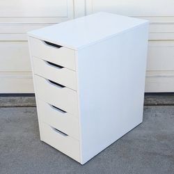 Ikea ALEX white 5 drawer storage tower cabinet unit for home office studio dormitory