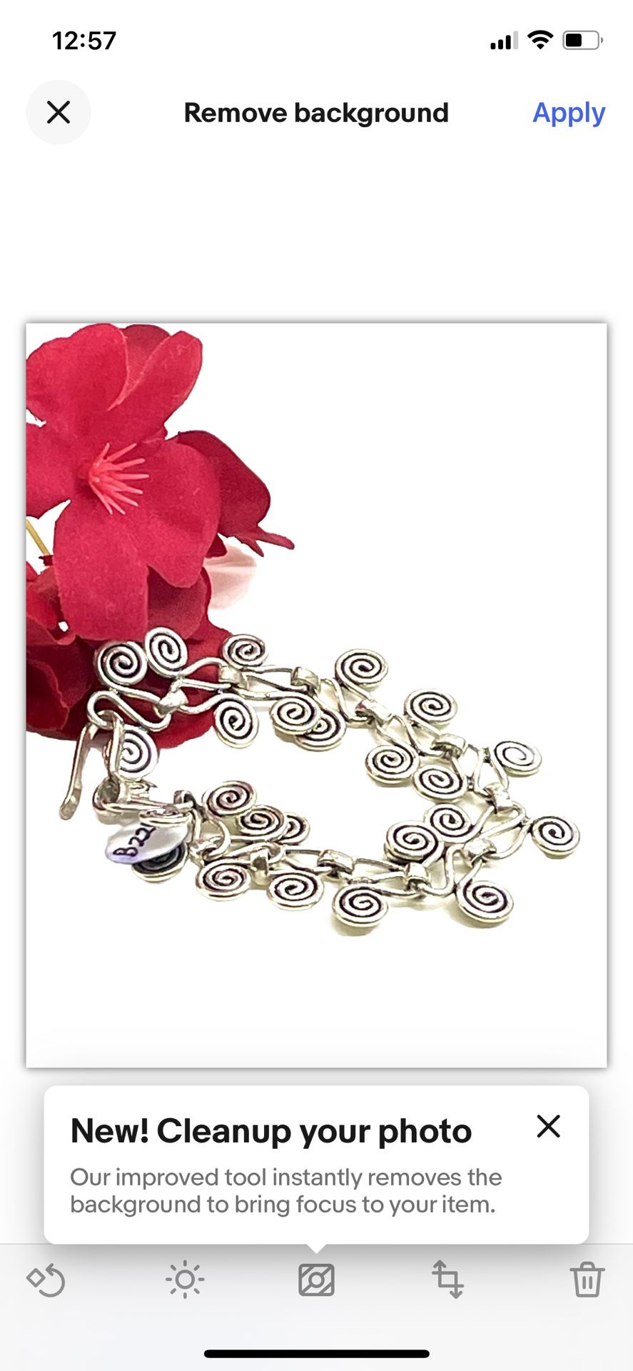Sterling Spiritual Mexican Swirl Bracelet 