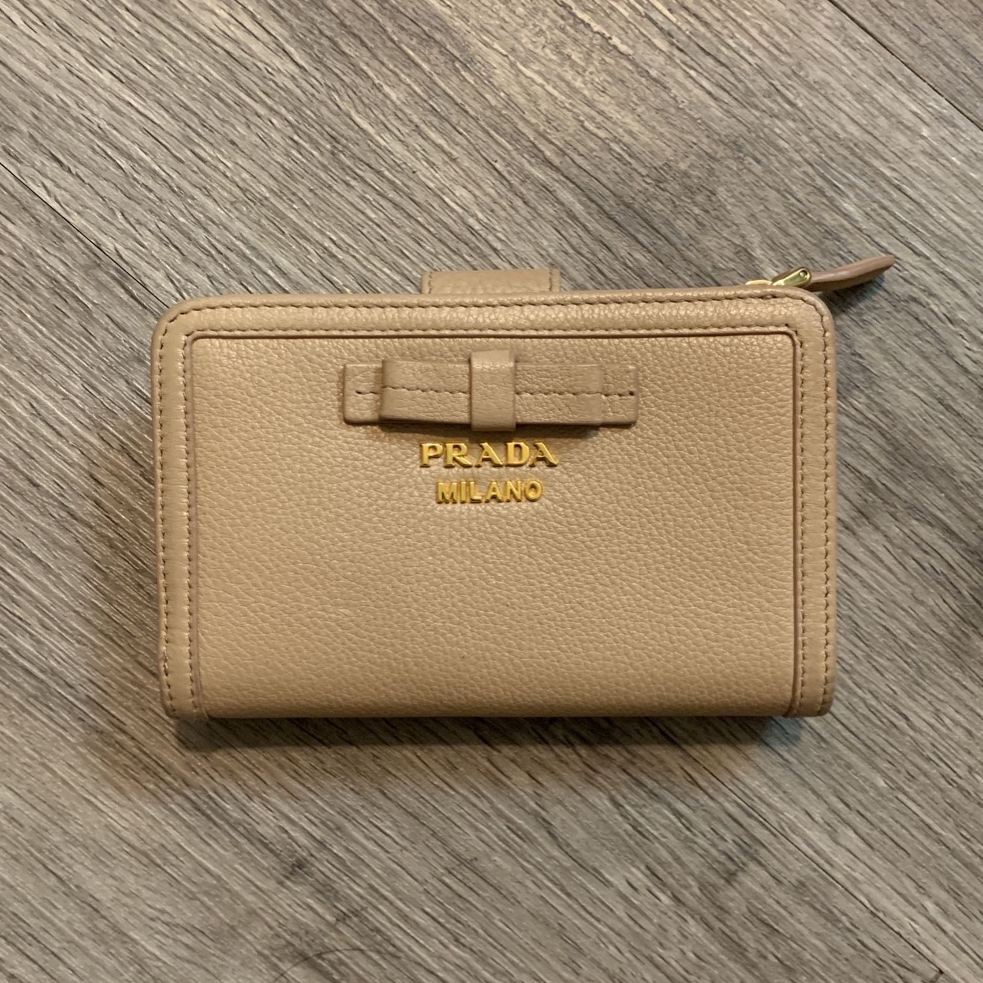 Prada Milano Small Wallet Tan Women’s