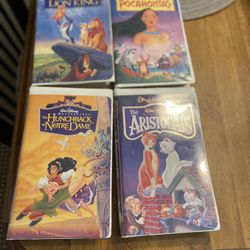 4 Vintage Disney VHS Videos 