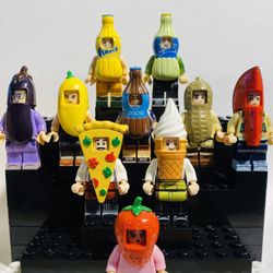 Kids Foodie Minifigures Unique Collectibles | New Custom Lego Compatible Toys