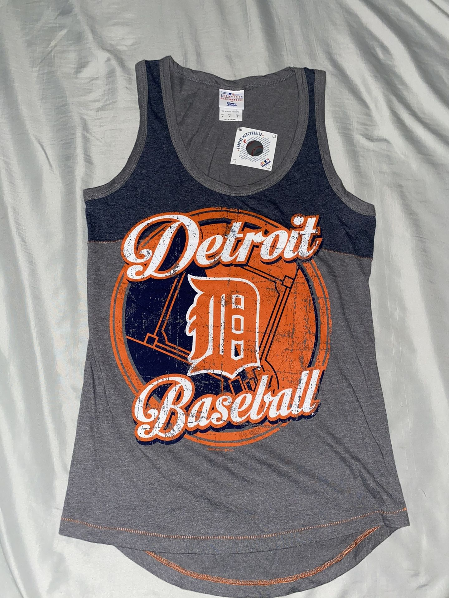 New With Tags Detroit Tigers Baseball Tank-Top Medium
