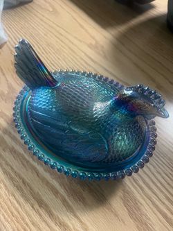 Vintage hen carousel colorful
