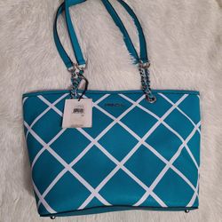 Calvin Klein Purse Teal And Turquoise Shoulder Bag
