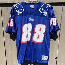 Vintage Terry Gleen #88 NEW ENGLAND PATRIOTS Football NFL Wilson Jersey Large 46