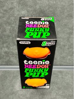 Authentic Needoh teenie, 2 Funky Pup and 1 Cool Cat, Orange Color
