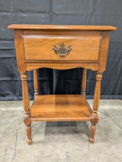 Sprague & Carleton Nightstand with Single Drawer and Shelf