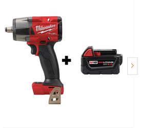 M18 FUEL Gen-2 18-Volt Lithium-Ion Brushless Cordless Mid Torque 1/2 in. Impact Wrench with (1) 5.0 Ah Battery