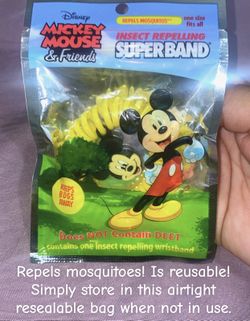 Disney’s Mickey Mouse and Friends Insect Repelling Superband! REUSABLE