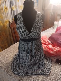 Good condition size large white and navy blue maid dress