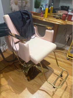 Pink & Gold salon chair