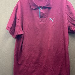 Puma Polo Shirt~Cranberry~Mens Size XL