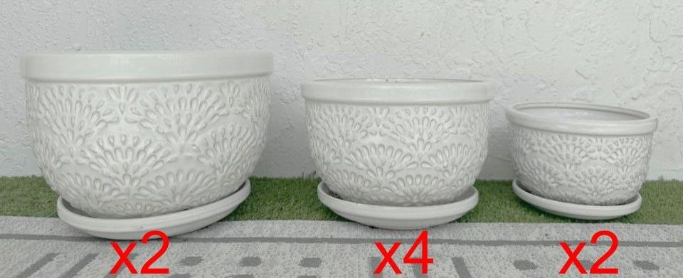 Ceramic planter set