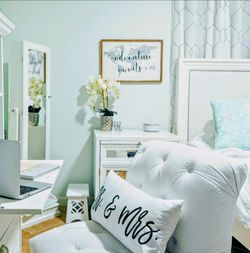 Z Gallerie White Armless Chair