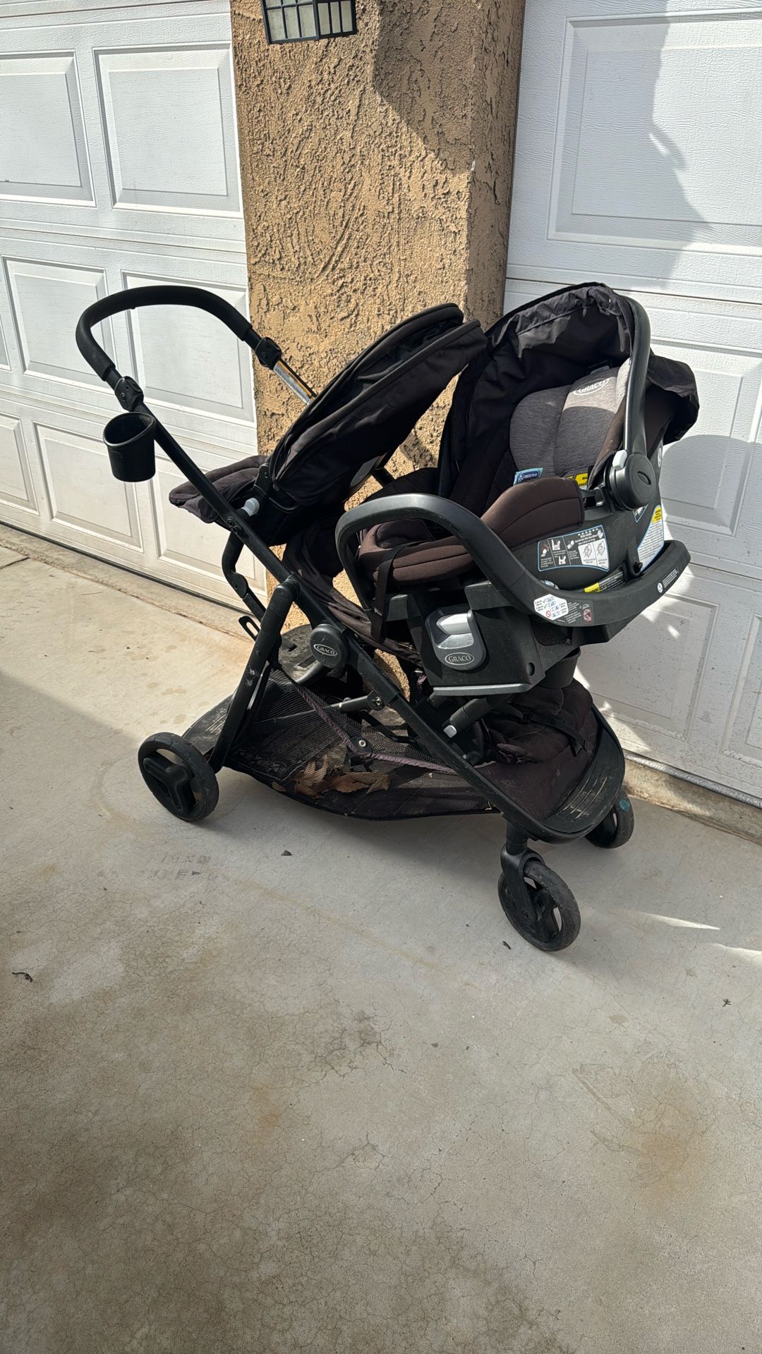 Double Stroller And Car Seat