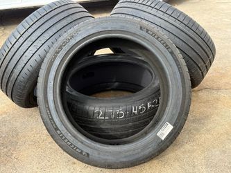 FREE DELIVERY (4) NEW TESLA X TIRES MICHELIN PERFORMANCE TIRES 2X 265/45/20 2X 275/45/20 100% EV