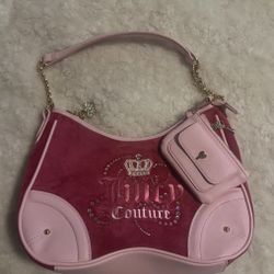 Juicy Couture Dreamy Juicy Shoulder Bag in the "Raspberry Tart/Light Pink
