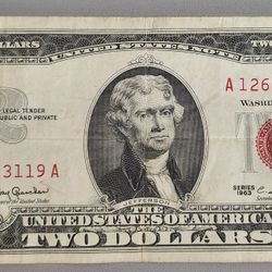Rare  $2 bill red seal 1963