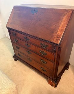 18th Century George III English Walnut Secretary Desk
