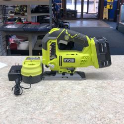 Ryobi P5231 18V Cordless Jig Saw With 1 4AH Battery And Charger 