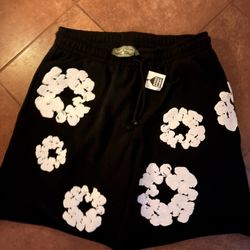 denim tears black shorts puff print brand new size large