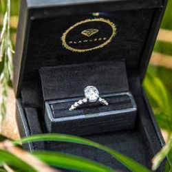 Flawless Moissanite Ring and Band