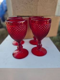 Red goblets vintage